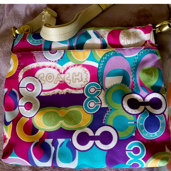COACH POPPY vintage multicolor bag - Picture 5 of 9
